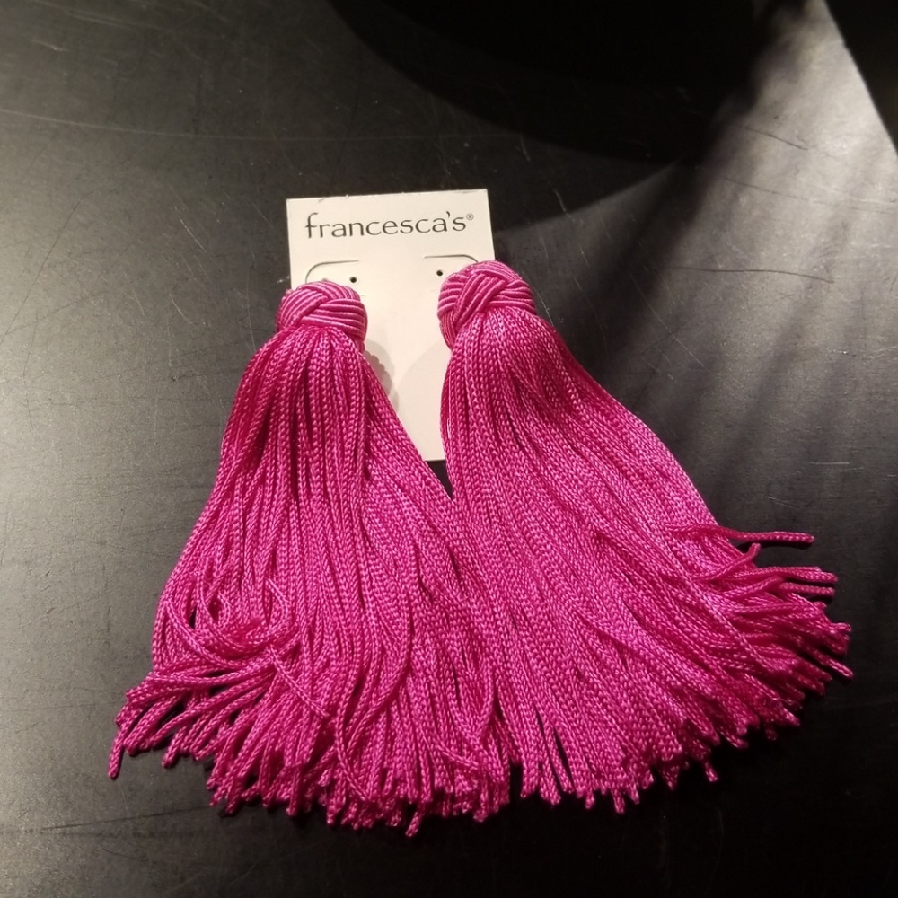 Last Chance! Pink tassel earrings
